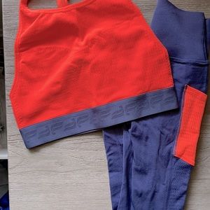 Matching fabletics bra and leggings set